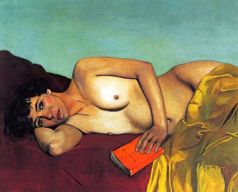 La lecture abandonnée, by Félix Vallotton, oil, 1924