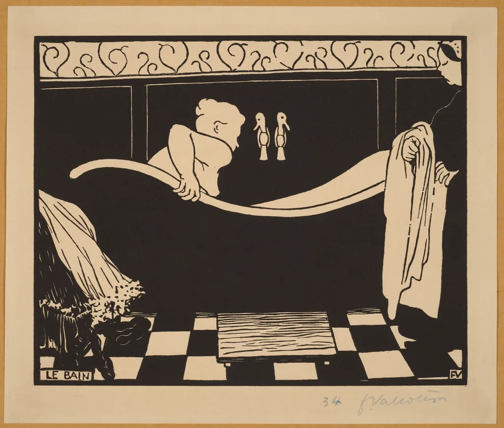 Le Bain (The Bath), by Félix Vallotton, ink, 1894
