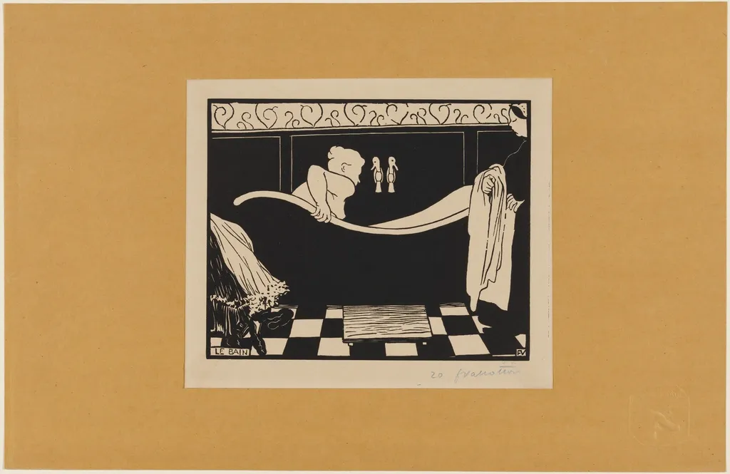 The Bath (Le Bain), by Félix Vallotton, ink, 1894