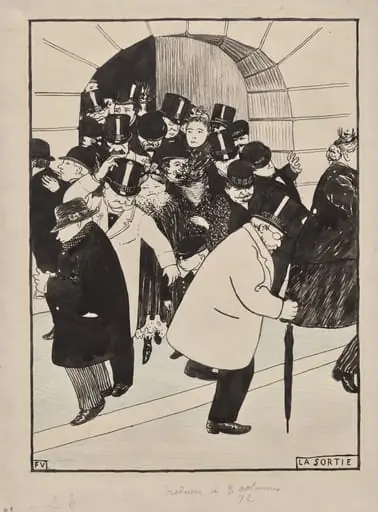 The Exit, by Félix Vallotton
