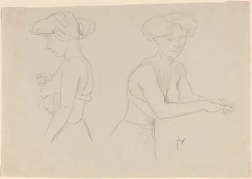 Two Studies of a Woman Dressing, by Félix Vallotton