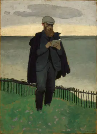 Vuillard dessinant à Honfleur, by Félix Vallotton, 1902