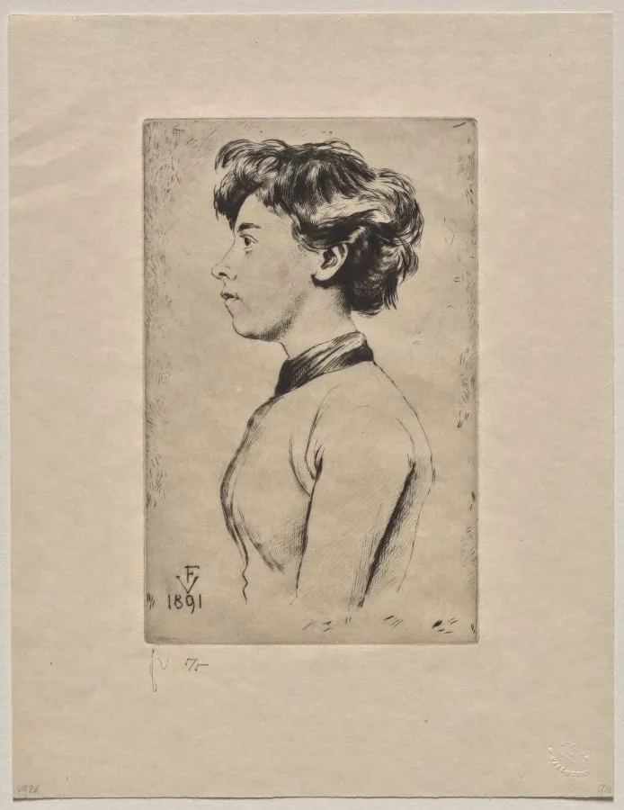 Young Girl in Profile, by Félix Vallotton, 1891