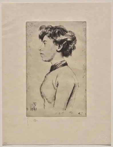 Young Girl in Profile, by Félix Vallotton