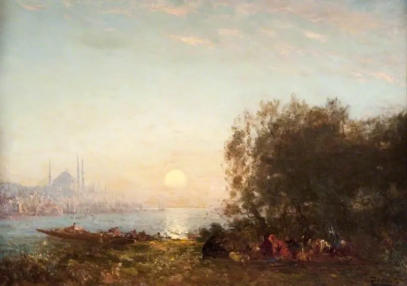 Constantinople, Sunset, by Félix Ziem