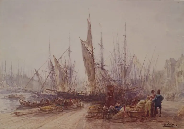 Harbor in Marseilles, by Félix Ziem