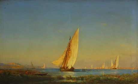 Seascape. The neighborhoods of Venice, by Félix Ziem, oil, 1911