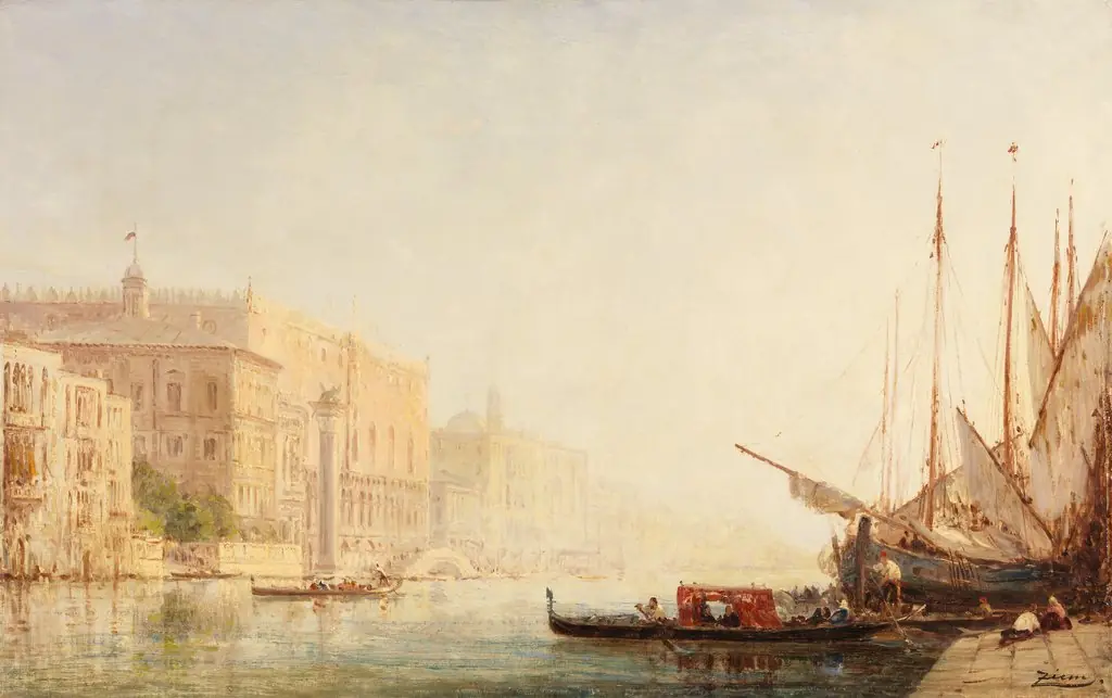 Venice: a Canal Scene, by Félix Ziem