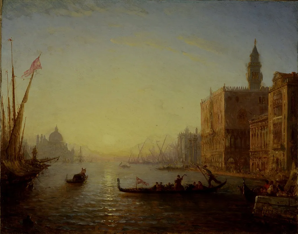 Venice, Evening, by Félix Ziem, oil, 1865