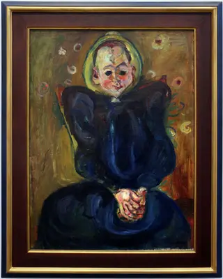 Femme à la robe bleue