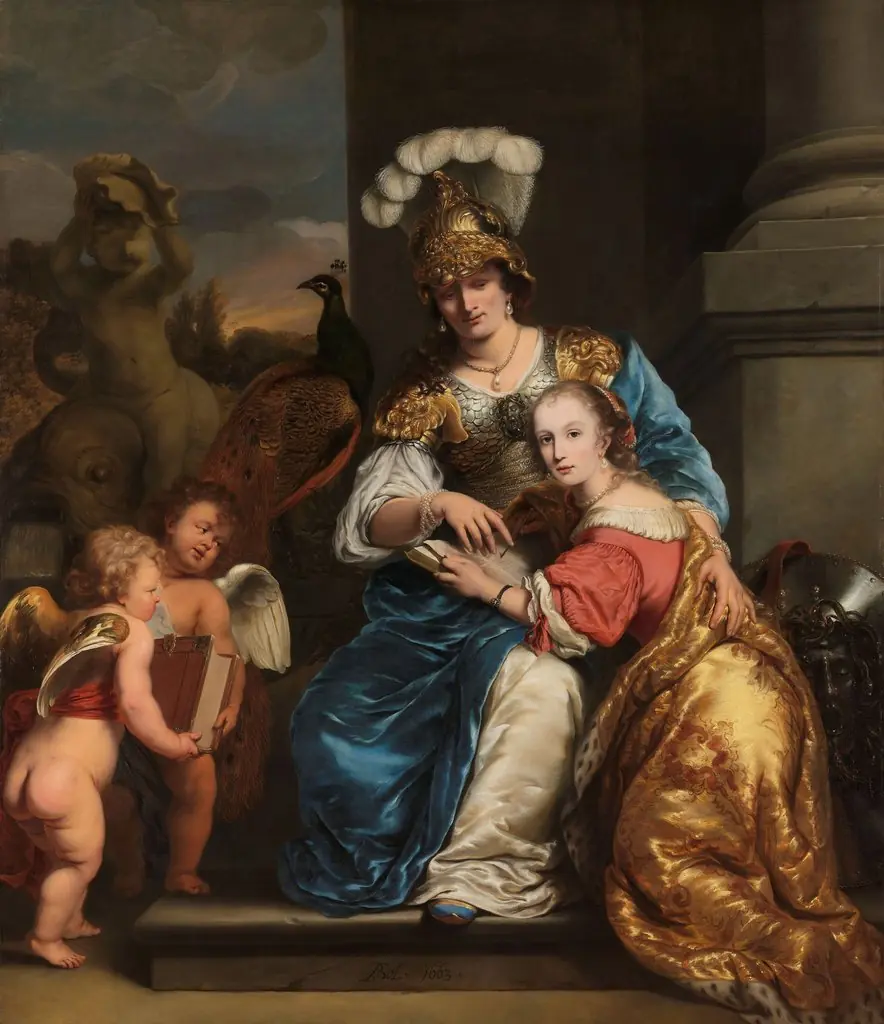 Margarita Trip as Minerva, Instructing her Sister Anna Maria Trip, by Ferdinand Bol