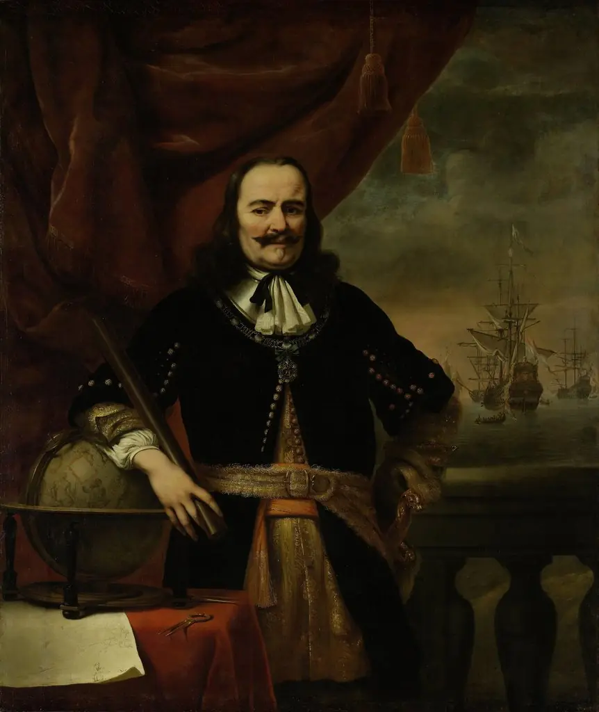Michiel de Ruyter as Lieutenant-Admiral, by Ferdinand Bol