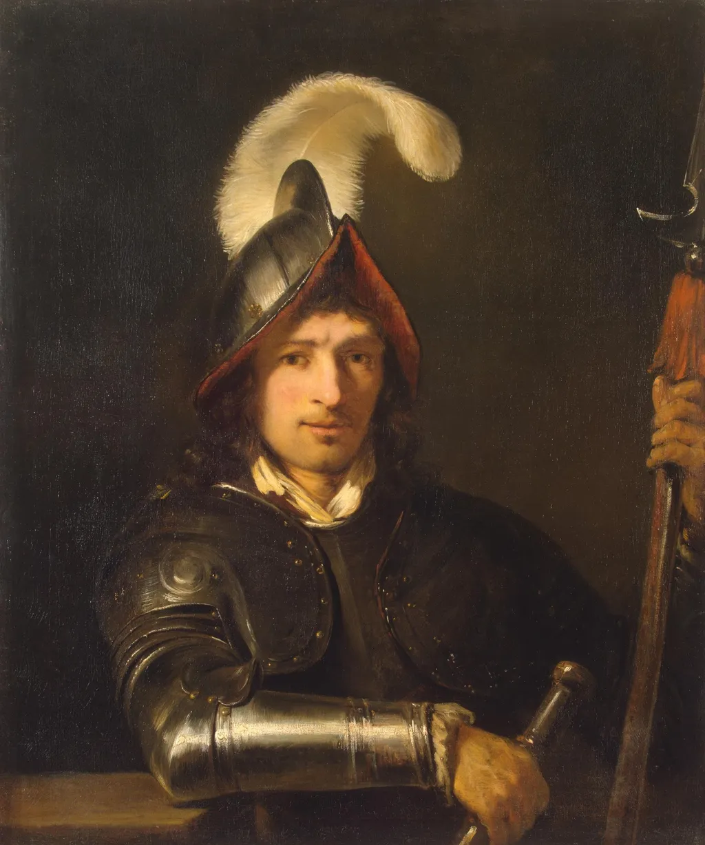 Portrait of an Officer, by Ferdinand Bol, oil, 1655