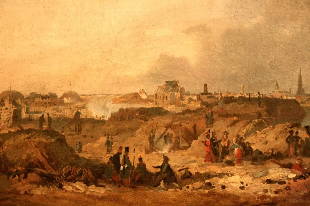 Sight of the citadelle of Antwerp after the bombardement of 1832, by Ferdinand de Braekeleer the Elder