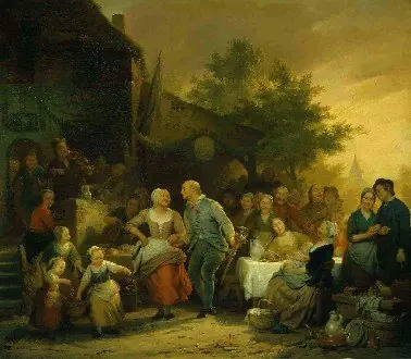 The 50th Wedding Anniversary, by Ferdinand de Braekeleer the Elder