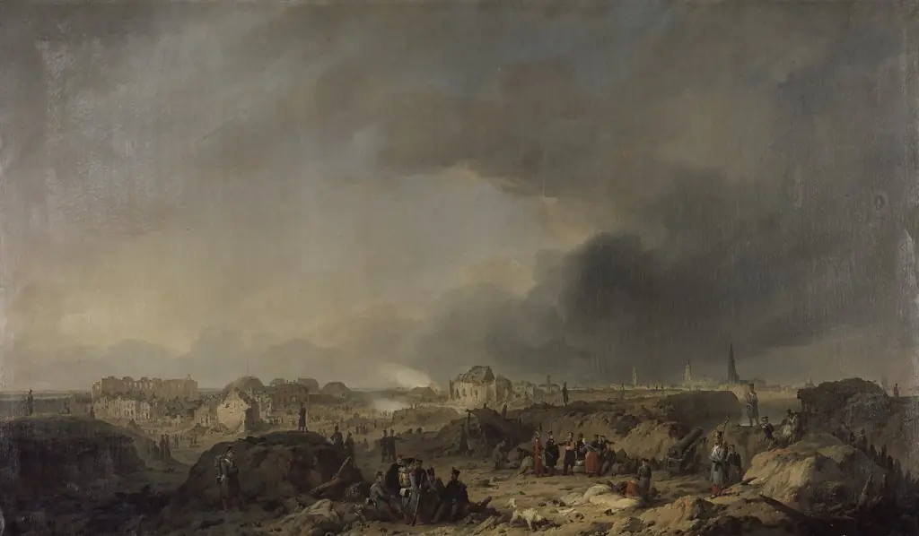 The Antwerp Castle after the Bombardement in 1832, by Ferdinand de Braekeleer the Elder