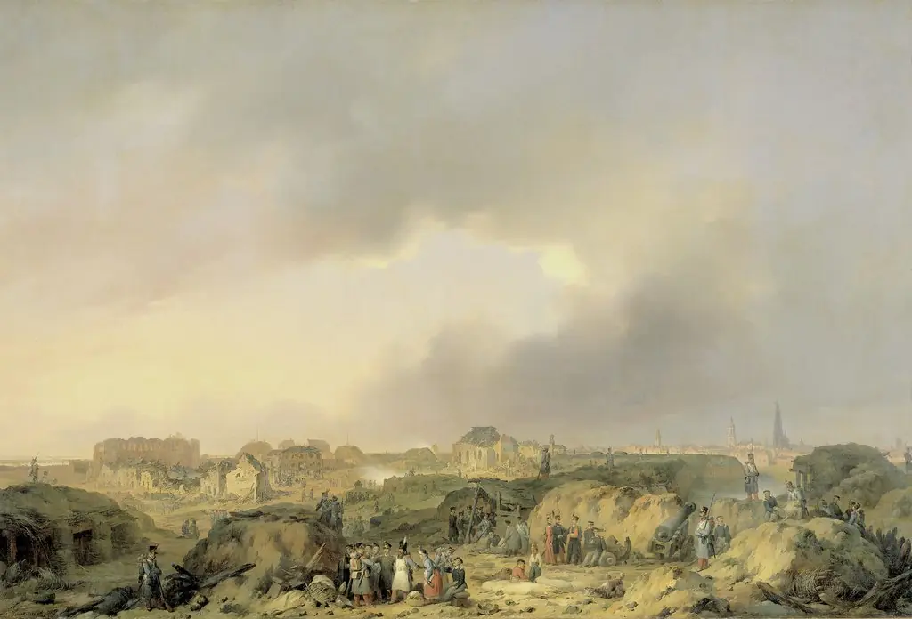 The Citadel of Antwerp shortly after the Siege of 19 November-23 December 1832, and the Surrender of the Dutch Garisson to the French, by Ferdinand de Braekeleer the Elder