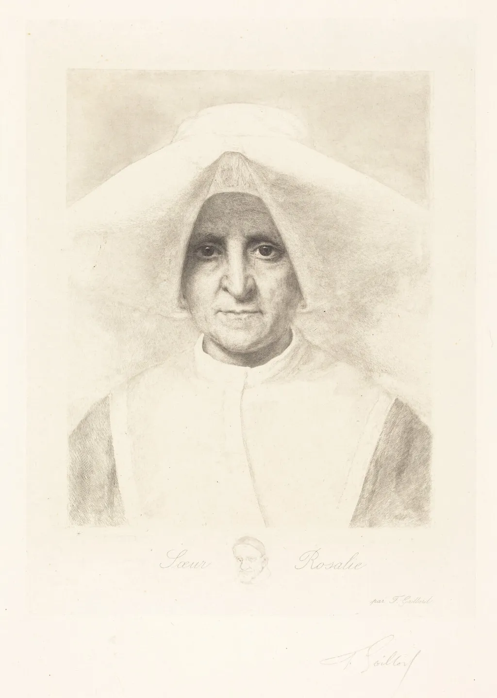 Sister Rosalie (Soeur Rosalie), by Ferdinand Gaillard, ink, 1860