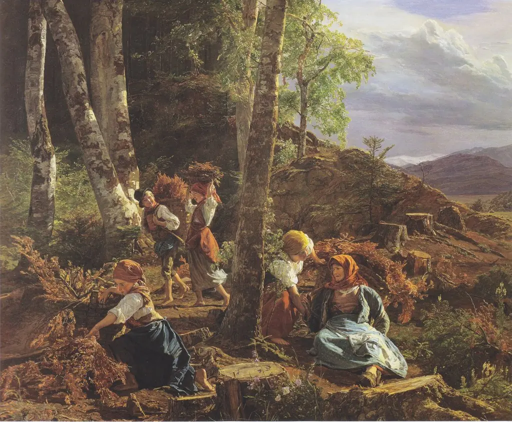 Brushwood collectors in the Wienerwald, by Ferdinand Georg Waldmüller