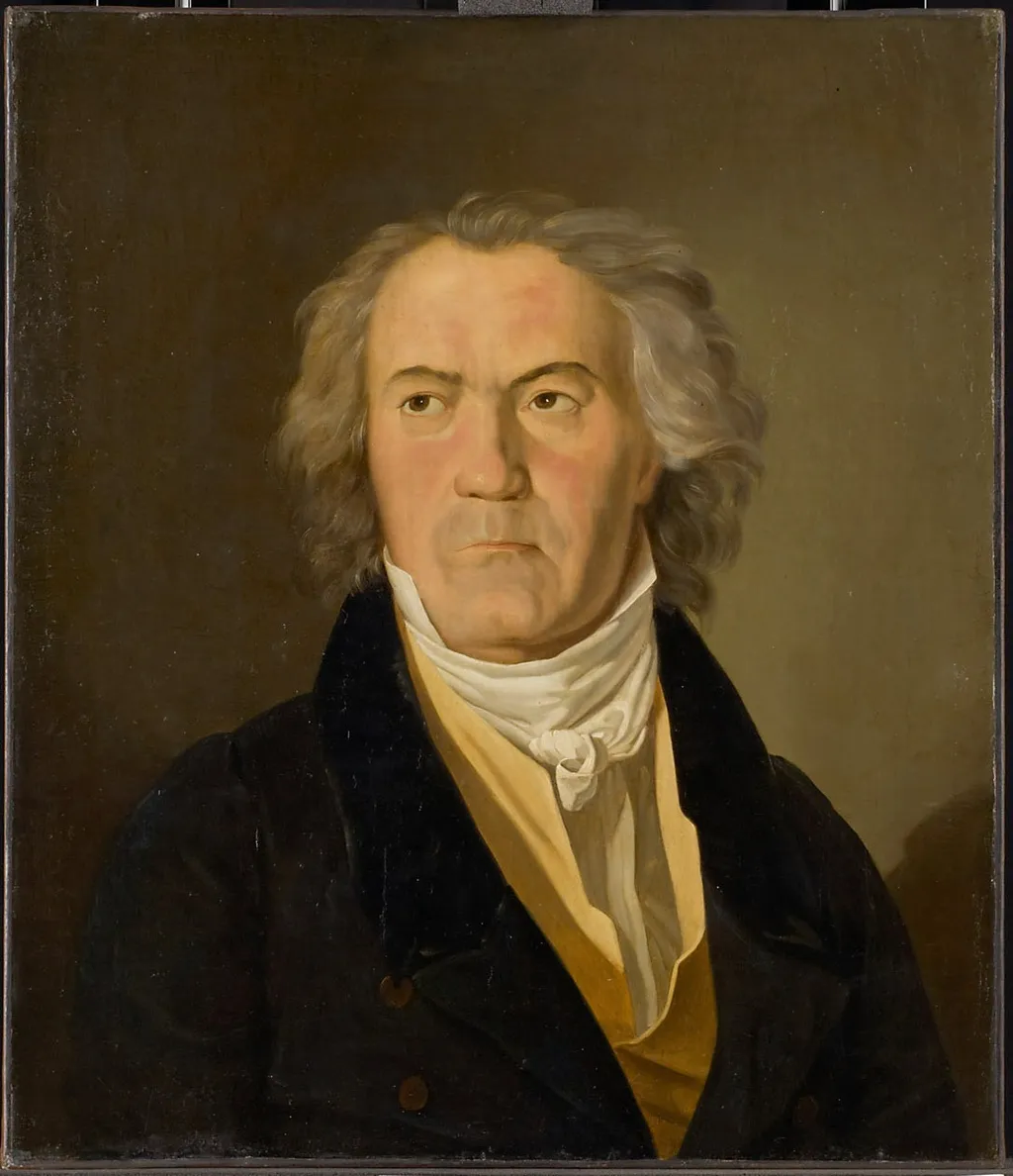 Portrait of Ludwig van Beethoven, by Ferdinand Georg Waldmüller, oil, 1823