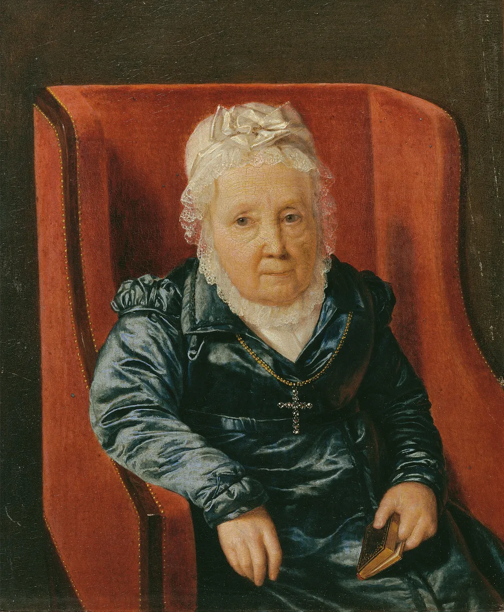 Rosina Wieser in Armchair, by Ferdinand Georg Waldmüller, oil, 1822