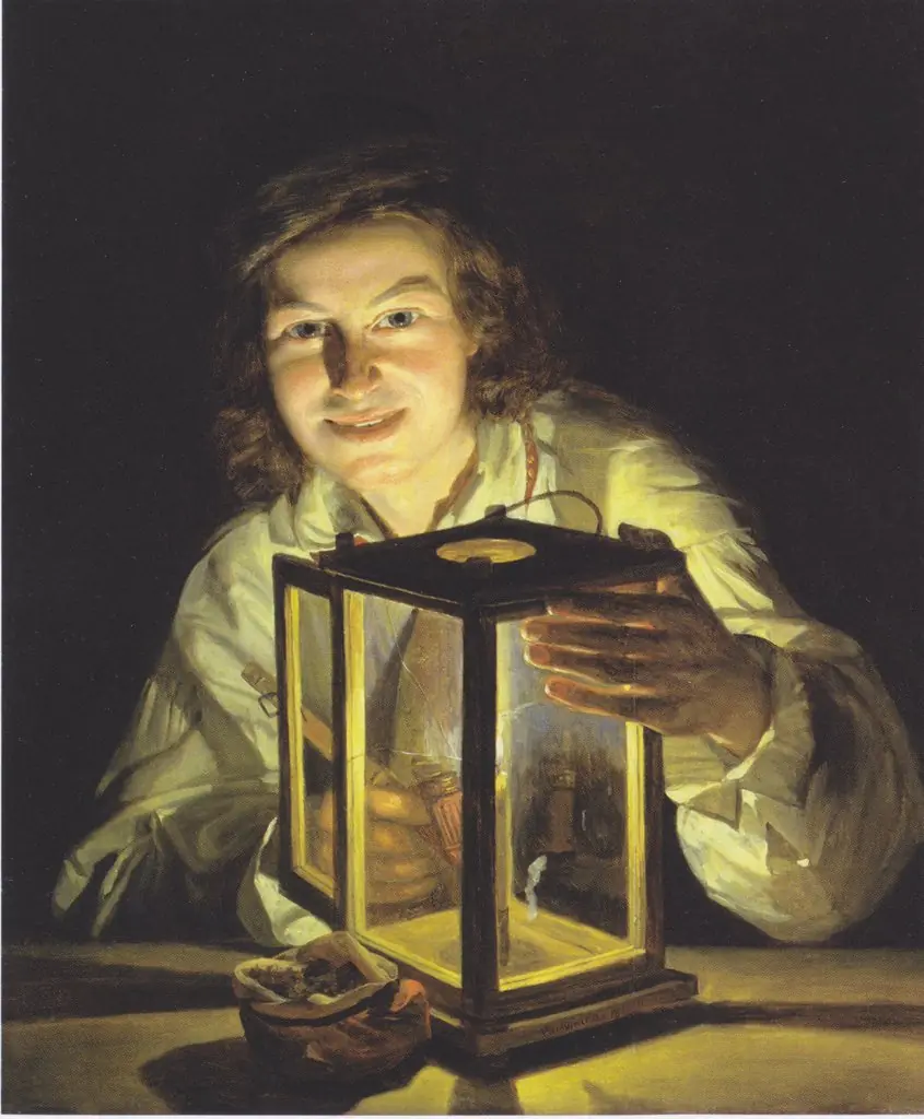 The young boy with the stable-lantern, by Ferdinand Georg Waldmüller