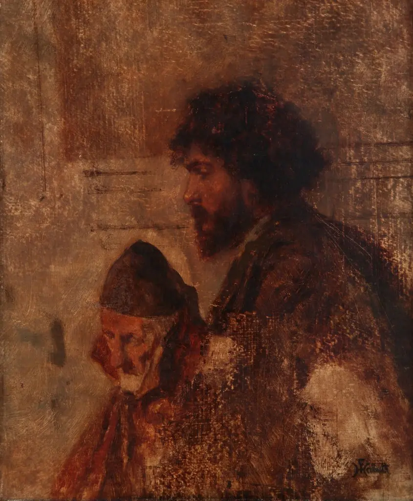 Study of a head, by Ferdinand Heilbuth