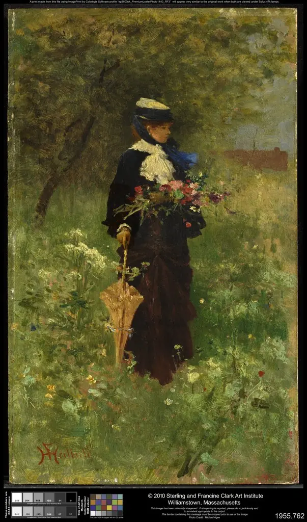 Woman with Flowers, by Ferdinand Heilbuth