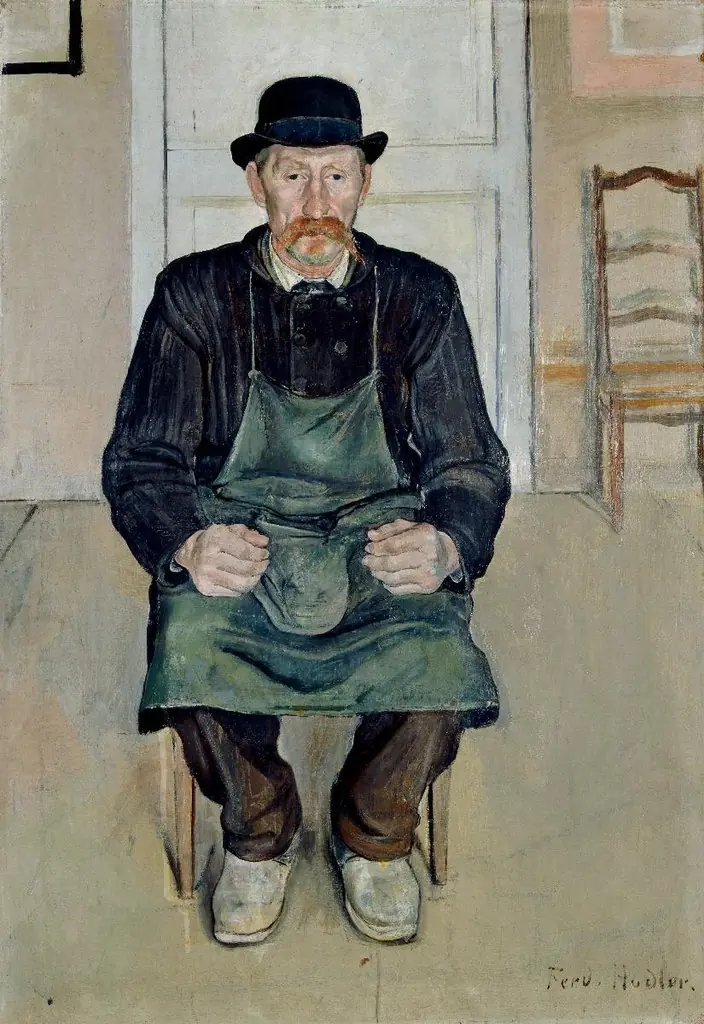 Bildnis eines Unbekannten. Sitzender Winzer, by Ferdinand Hodler
