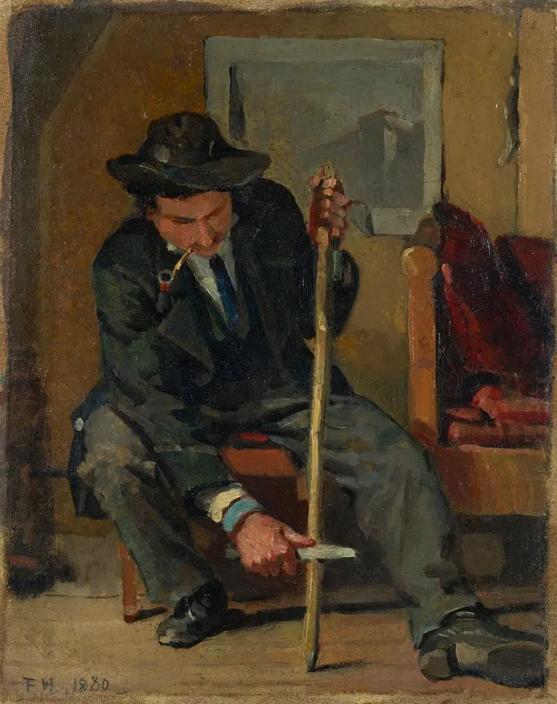 Der Stabschnitzer, by Ferdinand Hodler