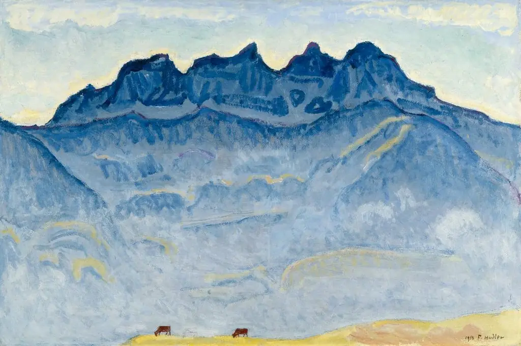 Die Dents du Midi von Champéry aus, by Ferdinand Hodler