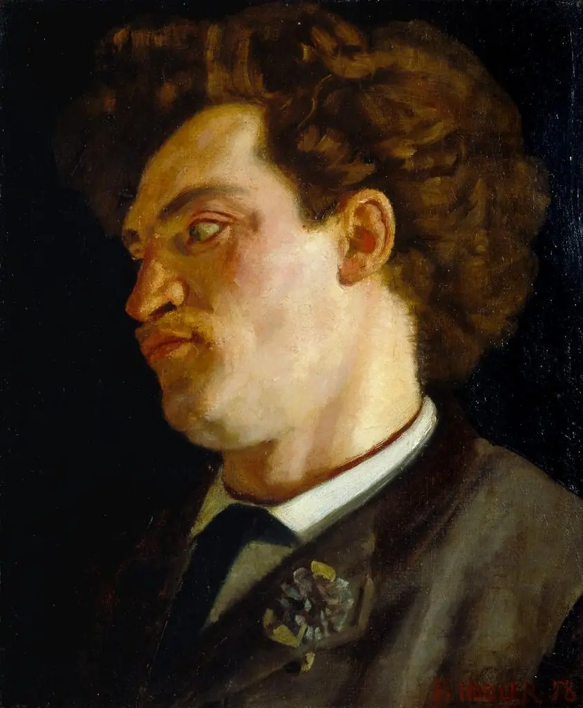 Eine Gewissensfrage. Rechtes Fragment, by Ferdinand Hodler