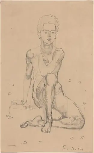 Hector Posing Nude, by Ferdinand Hodler