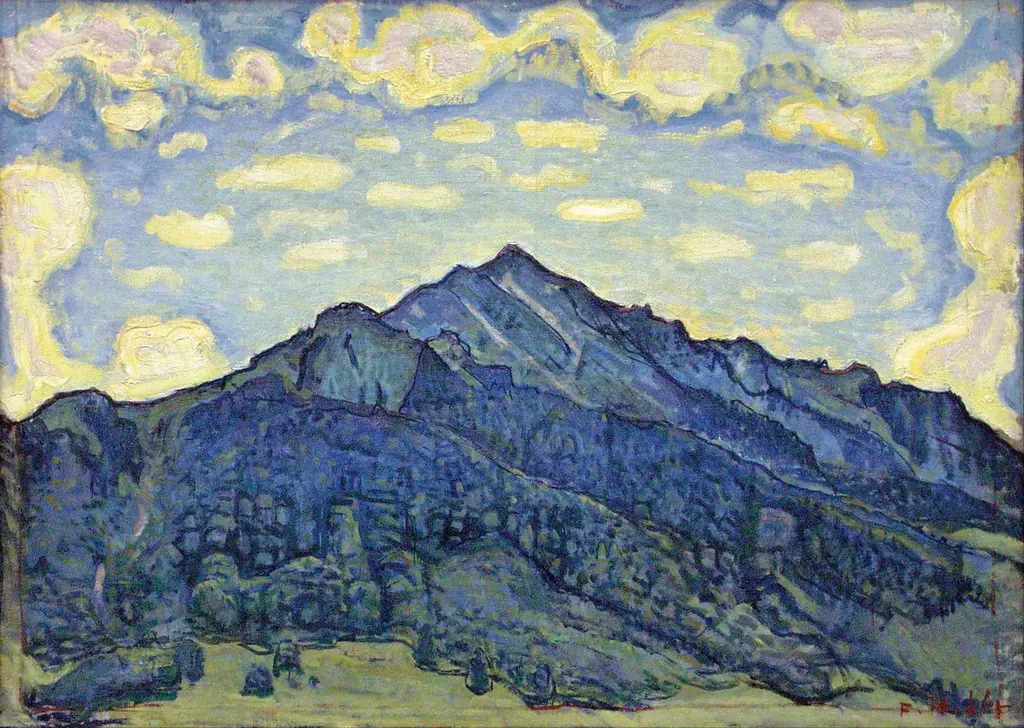 Landschaft in den Schweizer Alpen, by Ferdinand Hodler