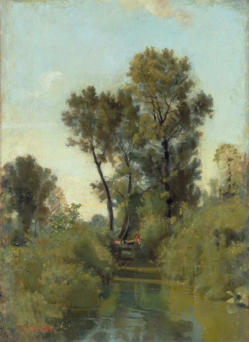 Mühlebach bei Langenthal, by Ferdinand Hodler, oil, 1888