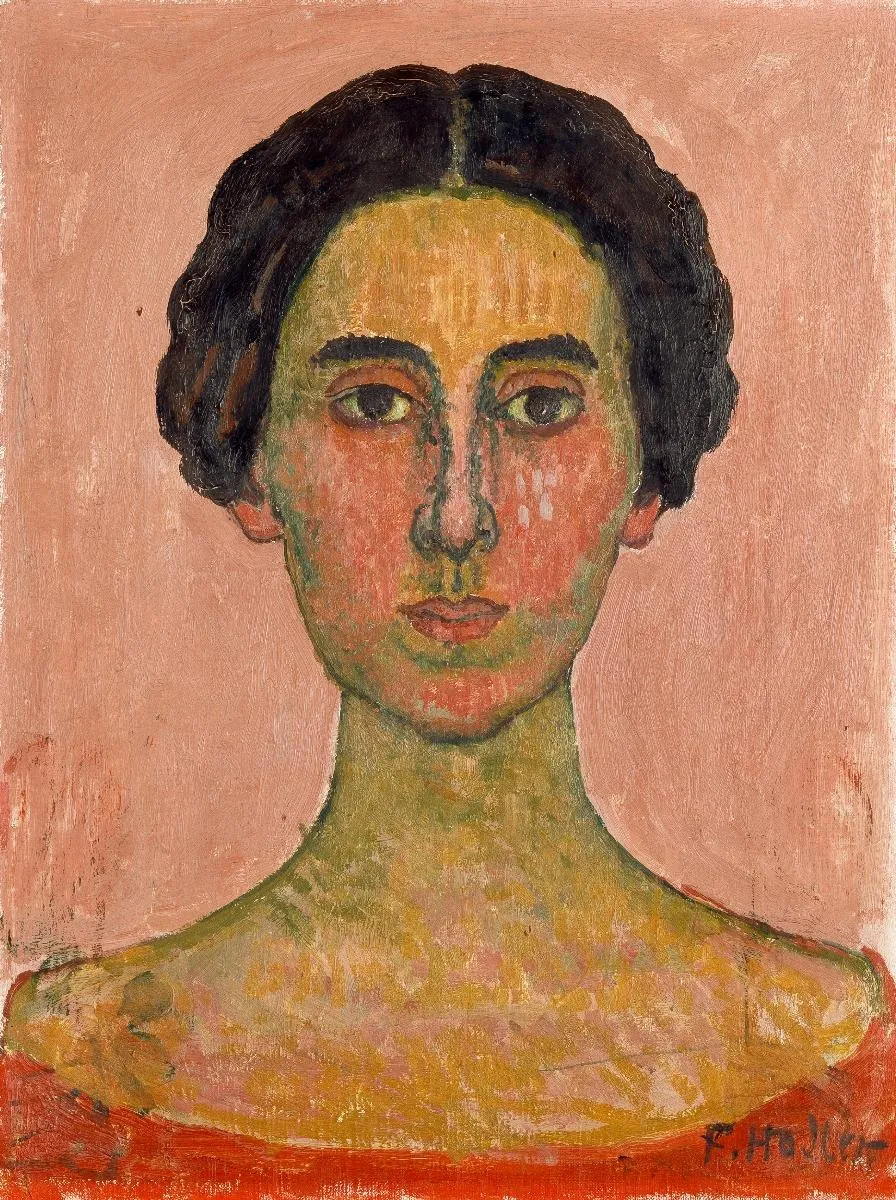 Portrait of Valentine Godé-Darel, by Ferdinand Hodler, oil, 1912