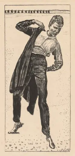 Student Putting on His Coat, by Ferdinand Hodler