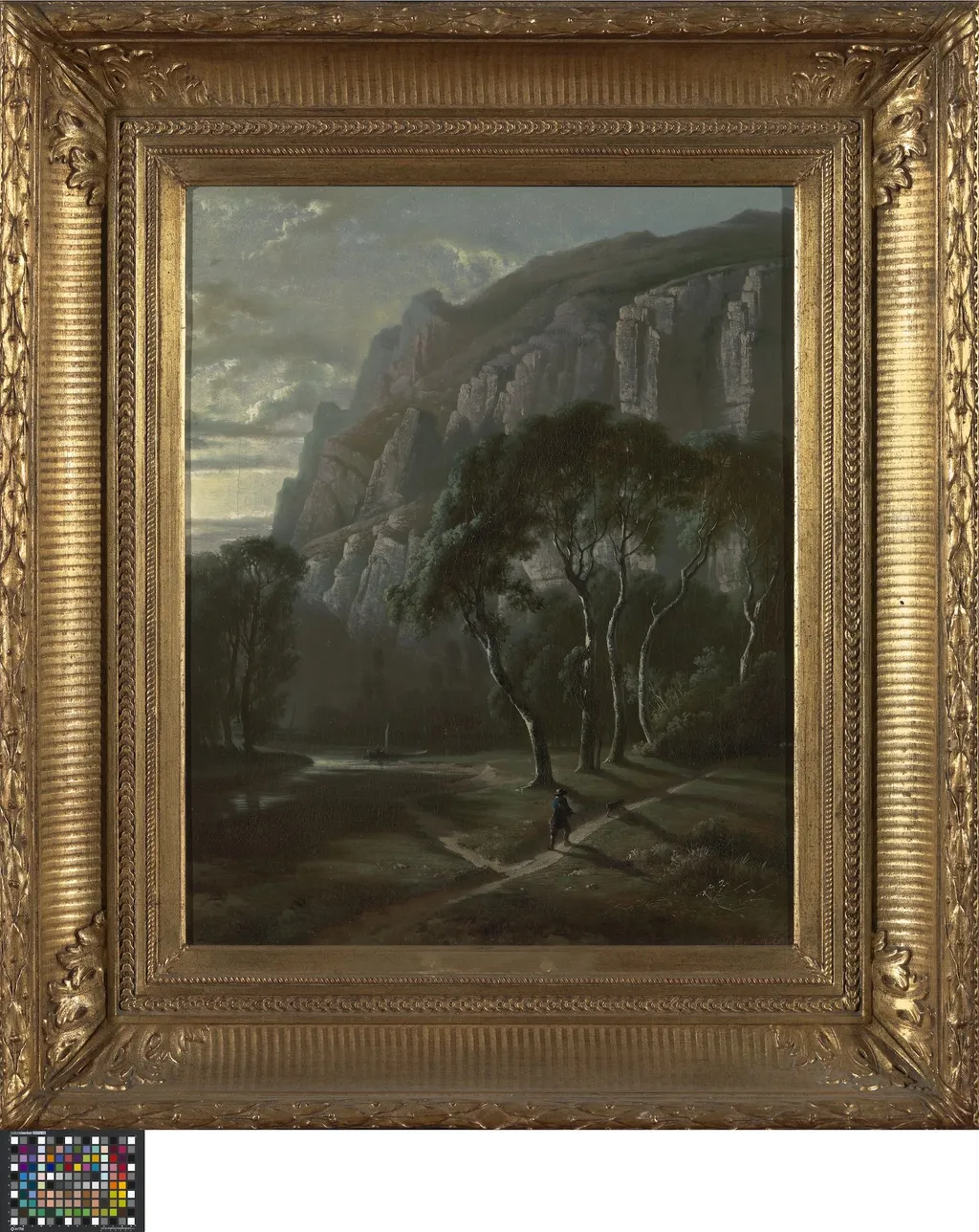 Berglandschap in maanlicht, by Ferdinand Marinus, oil, 1849