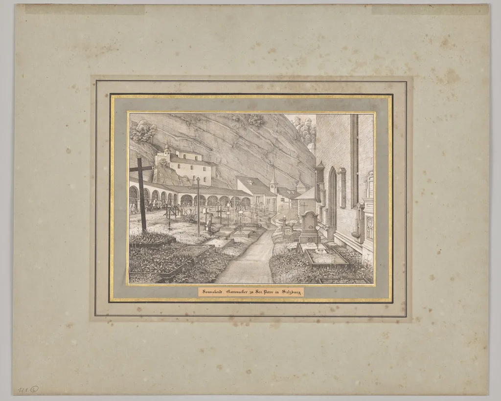 Saturday. Gottesacker to Sct. Peter in Salzburg, by Ferdinand Olivier, 1820