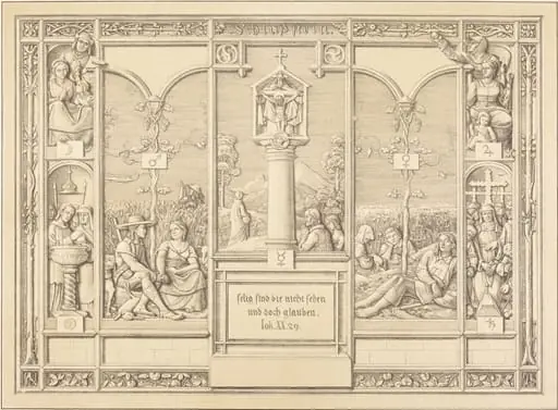 Tailpiece: Selig sind die nicht sehen und doch glauben (Blessed are those who do not, by Ferdinand Olivier