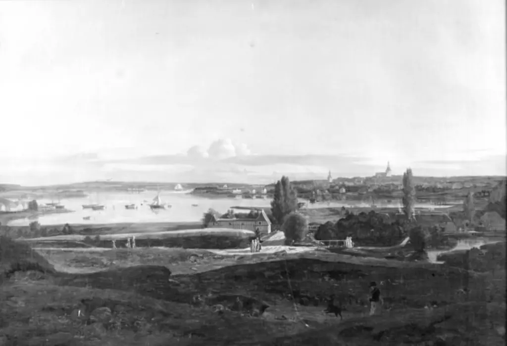 Et parti fra Svendborg, set fra Ørkel Slotsbanke, by Ferdinand Richardt