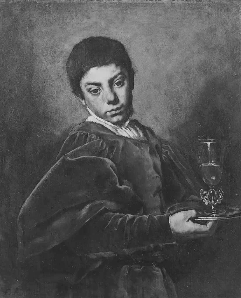 Boy Holding a Tray, by Ferdinand Roybet