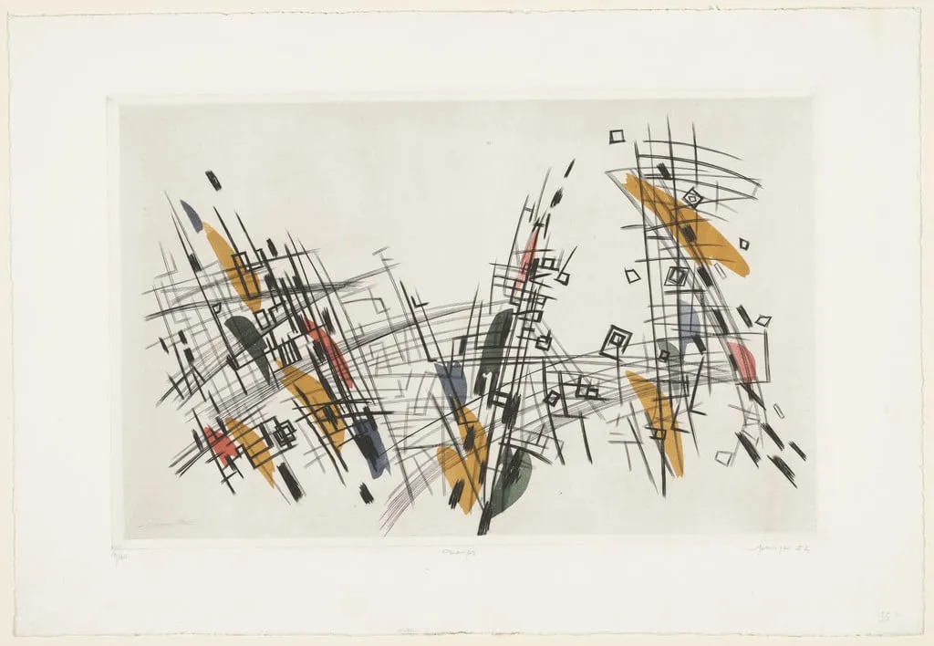 Untitled, by Ferdinand Springer, ink, 1952