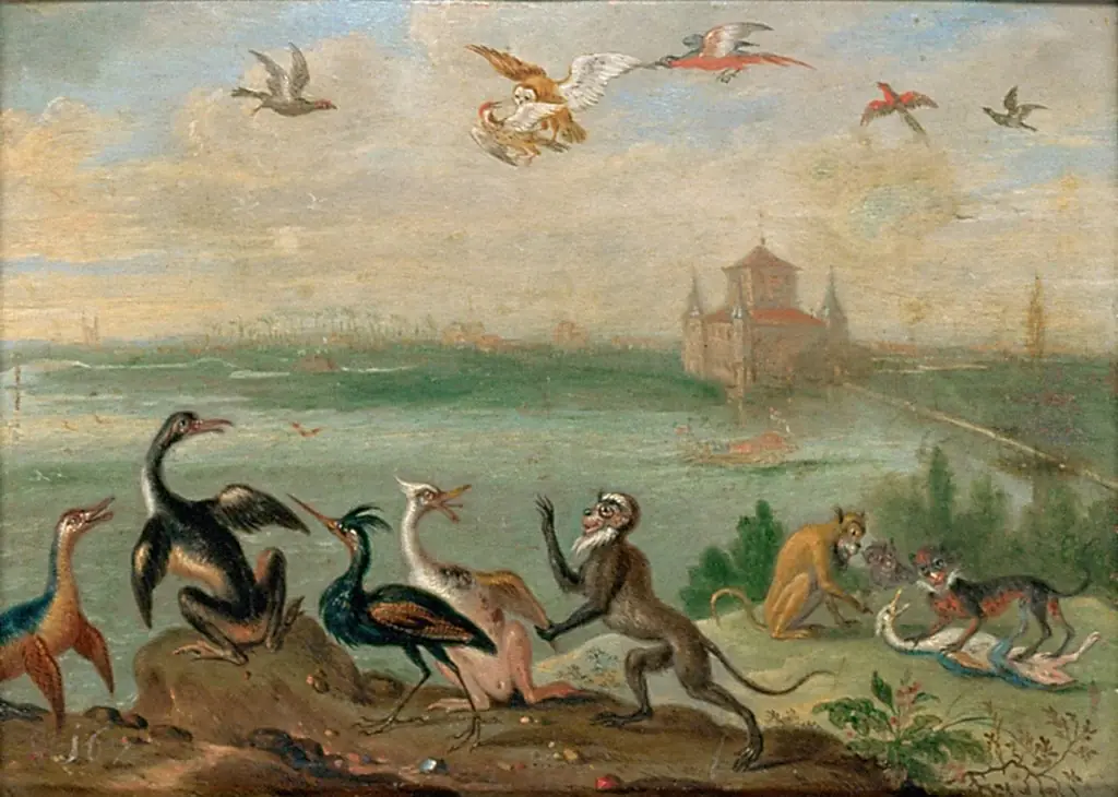 Ansichten aus den vier Weltteilen mit Szenen von Tieren: Boa Vista, by Ferdinand van Kessel the Elder