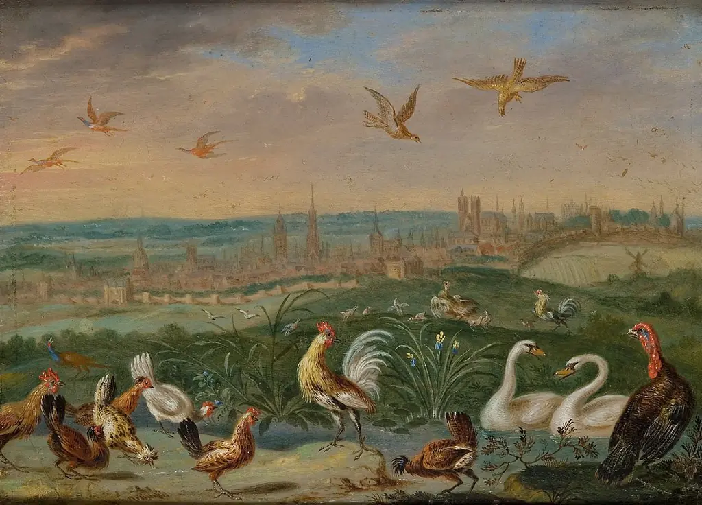 Ansichten aus den vier Weltteilen mit Szenen von Tieren: Brüssel, by Ferdinand van Kessel the Elder