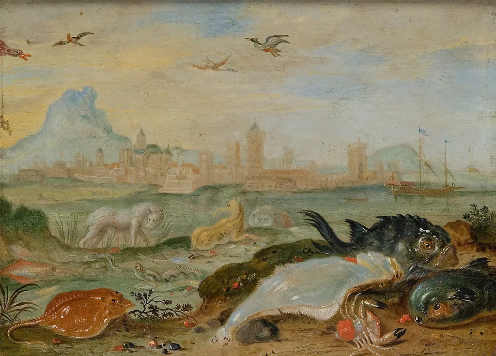 Ansichten aus den vier Weltteilen mit Szenen von Tieren: Candia (Iraklion, Kreta), by Ferdinand van Kessel the Elder, unspecified, 1682