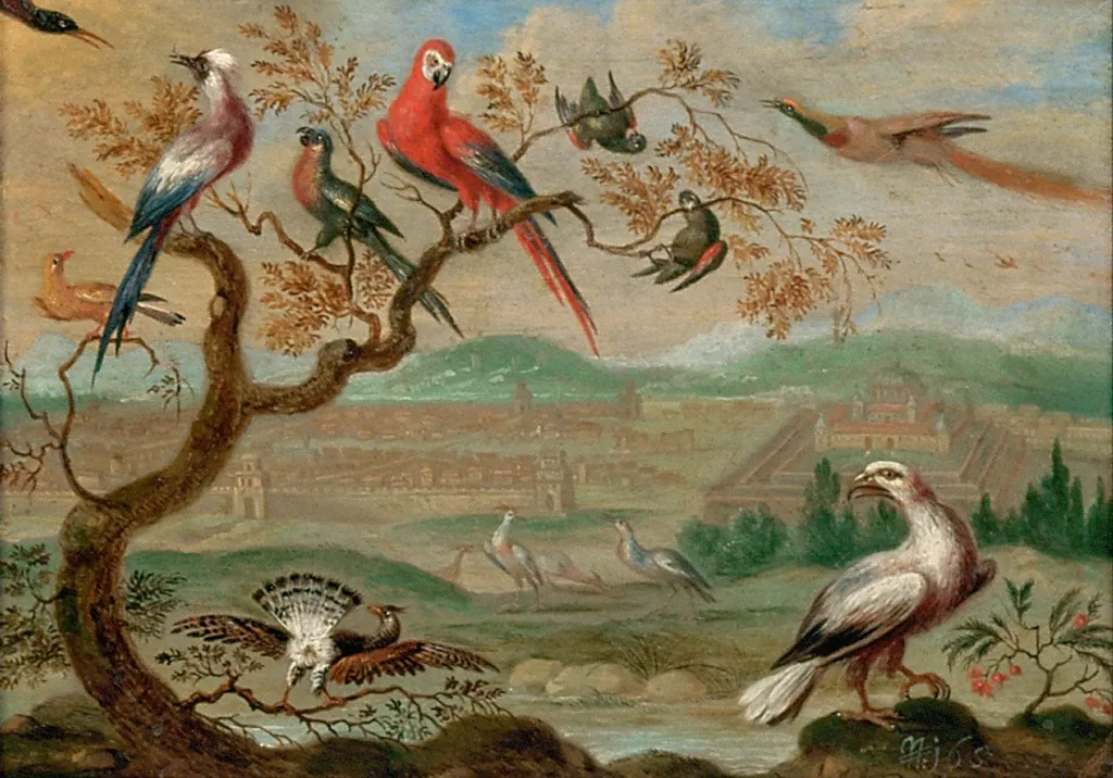 Ansichten aus den vier Weltteilen mit Szenen von Tieren: Cusco, by Ferdinand van Kessel the Elder, unspecified, 1682