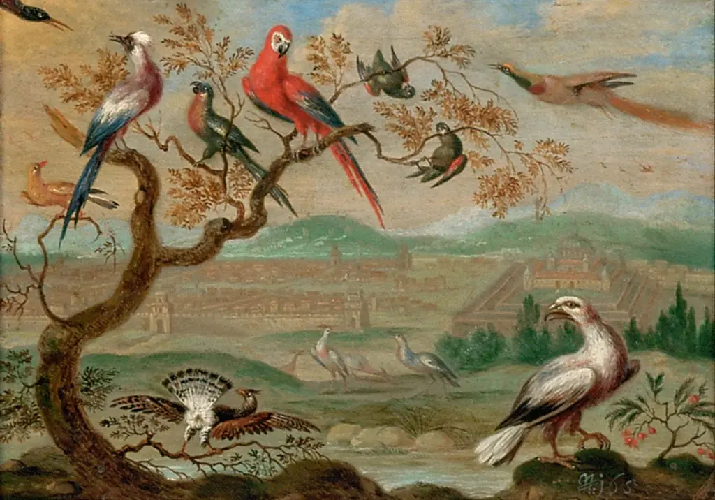 Ansichten aus den vier Weltteilen mit Szenen von Tieren: Cusco, by Ferdinand van Kessel the Elder