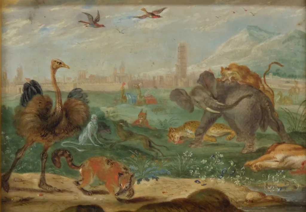 Ansichten aus den vier Weltteilen mit Szenen von Tieren: Marokko, by Ferdinand van Kessel the Elder, unspecified, 1682