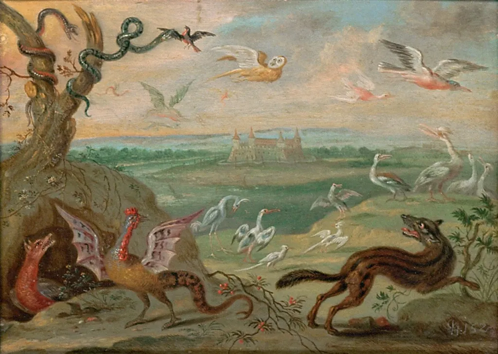 Ansichten aus den vier Weltteilen mit Szenen von Tieren: Salvador (Brasilien), by Ferdinand van Kessel the Elder, unspecified, 1682
